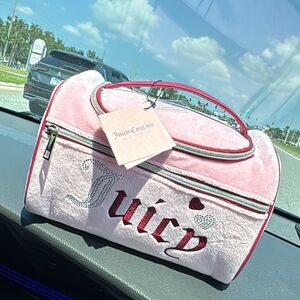 Juicy Couture Pink and Red Cosmetic Bag